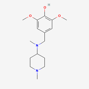 2,6-Dimethoxy-4-[[methyl-(1-methylpiperidin-4-yl)amino]methyl]phenol