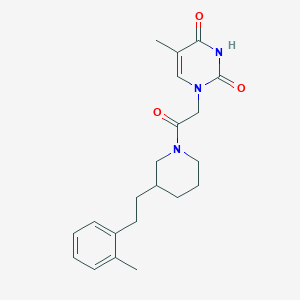 5-methyl-1-(2-{3-[2-(2-methylphenyl)ethyl]-1-piperidinyl}-2-oxoethyl)-2,4(1H,3H)-pyrimidinedione