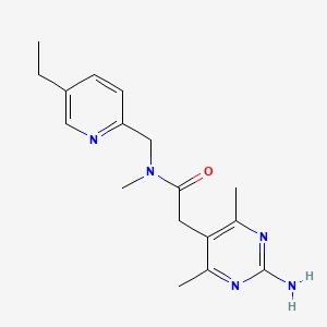 2-(2-amino-4,6-dimethylpyrimidin-5-yl)-N-[(5-ethylpyridin-2-yl)methyl]-N-methylacetamide