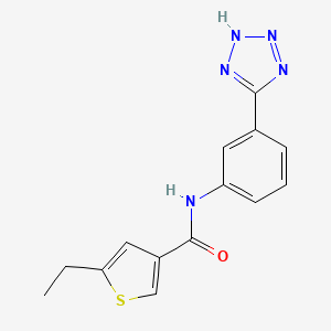 molecular formula C14H13N5OS B5448859 5-ethyl-N~3~-[3-(1H-1,2,3,4-tetraazol-5-yl)phenyl]-3-thiophenecarboxamide 