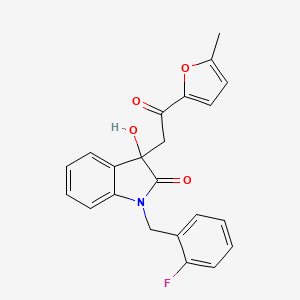 1-(2-fluorobenzyl)-3-hydroxy-3-[2-(5-methyl-2-furyl)-2-oxoethyl]-1,3-dihydro-2H-indol-2-one