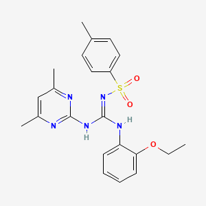 (E)-N'-(4,6-DIMETHYLPYRIMIDIN-2-YL)-N-(2-ETHOXYPHENYL)-N''-(4-METHYLBENZENESULFONYL)GUANIDINE