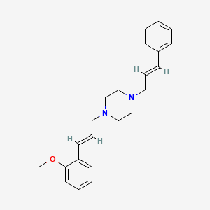 1-[3-(2-methoxyphenyl)-2-propen-1-yl]-4-(3-phenyl-2-propen-1-yl)piperazine