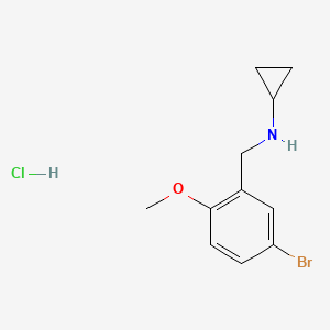 N-[(5-bromo-2-methoxyphenyl)methyl]cyclopropanamine;hydrochloride