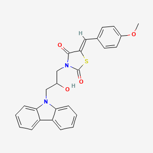 3-[3-(9H-carbazol-9-yl)-2-hydroxypropyl]-5-(4-methoxybenzylidene)-1,3-thiazolidine-2,4-dione