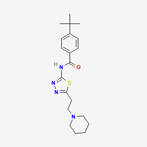 4-tert-butyl-N-[5-(2-piperidin-1-ylethyl)-1,3,4-thiadiazol-2-yl]benzamide