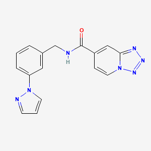 N-[3-(1H-pyrazol-1-yl)benzyl]tetrazolo[1,5-a]pyridine-7-carboxamide