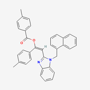 [(E)-1-(4-methylphenyl)-2-[1-(naphthalen-1-ylmethyl)benzimidazol-2-yl]ethenyl] 4-methylbenzoate