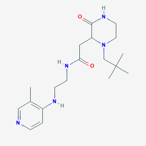 2-[1-(2,2-dimethylpropyl)-3-oxo-2-piperazinyl]-N-{2-[(3-methyl-4-pyridinyl)amino]ethyl}acetamide