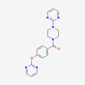 2-{4-[4-(2-pyrimidinyloxy)benzoyl]-1-piperazinyl}pyrimidine