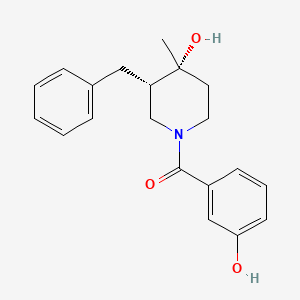 (3S*,4R*)-3-benzyl-1-(3-hydroxybenzoyl)-4-methyl-4-piperidinol