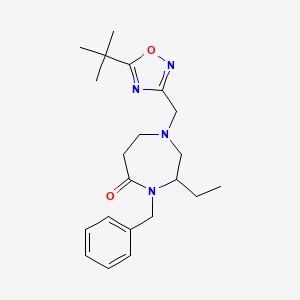 4-benzyl-1-[(5-tert-butyl-1,2,4-oxadiazol-3-yl)methyl]-3-ethyl-1,4-diazepan-5-one