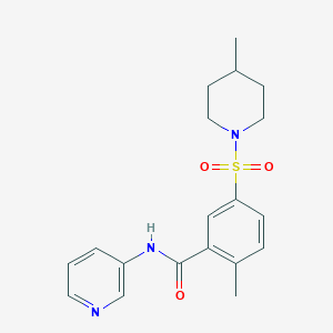 2-methyl-5-[(4-methyl-1-piperidinyl)sulfonyl]-N-3-pyridinylbenzamide