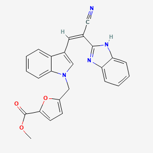 methyl 5-[[3-[(Z)-2-(1H-benzimidazol-2-yl)-2-cyanoethenyl]indol-1-yl]methyl]furan-2-carboxylate