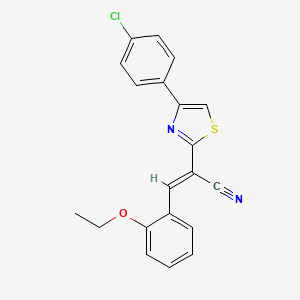 2-[4-(4-chlorophenyl)-1,3-thiazol-2-yl]-3-(2-ethoxyphenyl)acrylonitrile