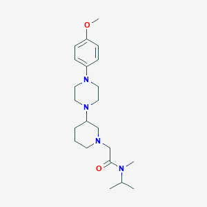 molecular formula C22H36N4O2 B5449089 N-isopropyl-2-{3-[4-(4-methoxyphenyl)-1-piperazinyl]-1-piperidinyl}-N-methylacetamide dihydrochloride 