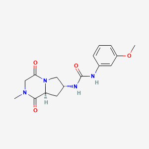 N-(3-methoxyphenyl)-N'-[(7R,8aS)-2-methyl-1,4-dioxooctahydropyrrolo[1,2-a]pyrazin-7-yl]urea