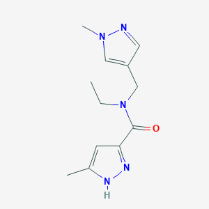 N-ethyl-3-methyl-N-[(1-methyl-1H-pyrazol-4-yl)methyl]-1H-pyrazole-5-carboxamide