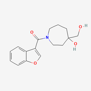 molecular formula C16H19NO4 B5449125 1-(1-benzofuran-3-ylcarbonyl)-4-(hydroxymethyl)-4-azepanol 