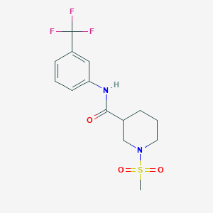 1-(methylsulfonyl)-N-[3-(trifluoromethyl)phenyl]piperidine-3-carboxamide