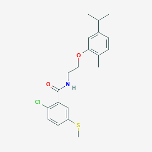 2-chloro-N-[2-(5-isopropyl-2-methylphenoxy)ethyl]-5-(methylthio)benzamide