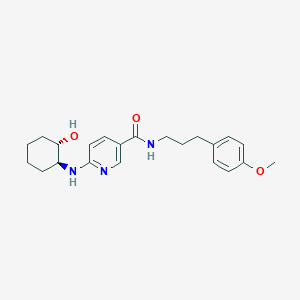 6-[[(1S,2S)-2-hydroxycyclohexyl]amino]-N-[3-(4-methoxyphenyl)propyl]pyridine-3-carboxamide