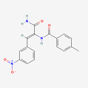 N-[(Z)-3-amino-1-(3-nitrophenyl)-3-oxoprop-1-en-2-yl]-4-methylbenzamide