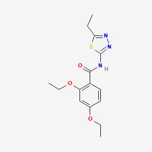 molecular formula C15H19N3O3S B5449245 2,4-diethoxy-N-(5-ethyl-1,3,4-thiadiazol-2-yl)benzamide 