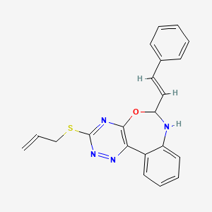 3-(Allylsulfanyl)-6-[(E)-2-phenyl-1-ethenyl]-6,7-dihydro[1,2,4]triazino[5,6-D][3,1]benzoxazepine