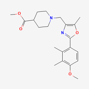 methyl 1-{[2-(4-methoxy-2,3-dimethylphenyl)-5-methyl-1,3-oxazol-4-yl]methyl}piperidine-4-carboxylate