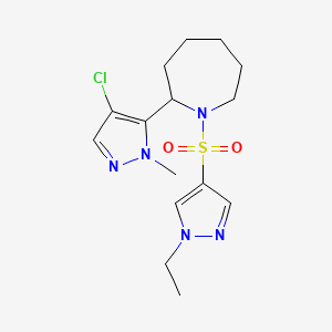 2-(4-chloro-1-methyl-1H-pyrazol-5-yl)-1-[(1-ethyl-1H-pyrazol-4-yl)sulfonyl]azepane