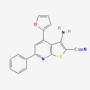 3-amino-4-(2-furyl)-6-phenylthieno[2,3-b]pyridine-2-carbonitrile