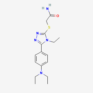 2-({5-[4-(diethylamino)phenyl]-4-ethyl-4H-1,2,4-triazol-3-yl}sulfanyl)acetamide