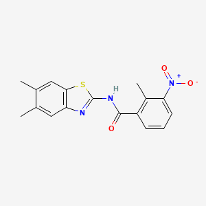 N-(5,6-dimethyl-1,3-benzothiazol-2-yl)-2-methyl-3-nitrobenzamide