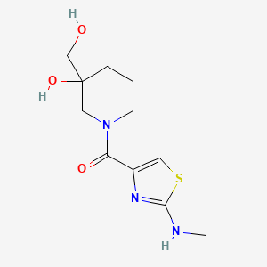 3-(hydroxymethyl)-1-{[2-(methylamino)-1,3-thiazol-4-yl]carbonyl}-3-piperidinol