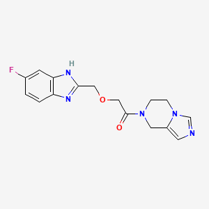 7-{[(5-fluoro-1H-benzimidazol-2-yl)methoxy]acetyl}-5,6,7,8-tetrahydroimidazo[1,5-a]pyrazine