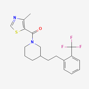 1-[(4-methyl-1,3-thiazol-5-yl)carbonyl]-3-{2-[2-(trifluoromethyl)phenyl]ethyl}piperidine