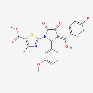 methyl 2-[3-(4-fluorobenzoyl)-4-hydroxy-2-(3-methoxyphenyl)-5-oxo-2,5-dihydro-1H-pyrrol-1-yl]-4-methyl-1,3-thiazole-5-carboxylate