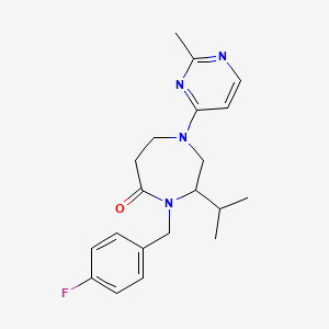 4-(4-fluorobenzyl)-3-isopropyl-1-(2-methylpyrimidin-4-yl)-1,4-diazepan-5-one