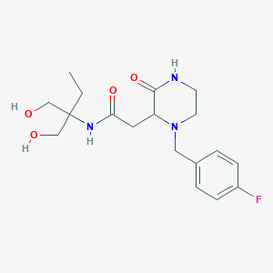 N-[1,1-bis(hydroxymethyl)propyl]-2-[1-(4-fluorobenzyl)-3-oxo-2-piperazinyl]acetamide