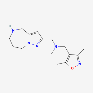 [(3,5-dimethyl-4-isoxazolyl)methyl]methyl(5,6,7,8-tetrahydro-4H-pyrazolo[1,5-a][1,4]diazepin-2-ylmethyl)amine dihydrochloride