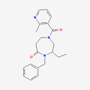 4-benzyl-3-ethyl-1-[(2-methyl-3-pyridinyl)carbonyl]-1,4-diazepan-5-one