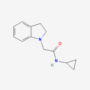 N-cyclopropyl-2-(2,3-dihydro-1H-indol-1-yl)acetamide