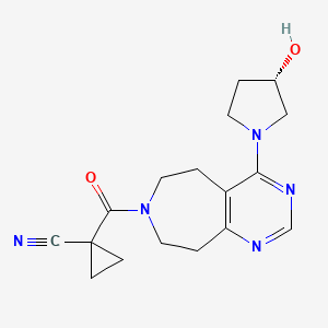 1-({4-[(3S)-3-hydroxypyrrolidin-1-yl]-5,6,8,9-tetrahydro-7H-pyrimido[4,5-d]azepin-7-yl}carbonyl)cyclopropanecarbonitrile