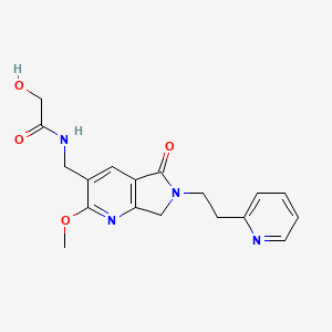 2-hydroxy-N-{[2-methoxy-5-oxo-6-(2-pyridin-2-ylethyl)-6,7-dihydro-5H-pyrrolo[3,4-b]pyridin-3-yl]methyl}acetamide