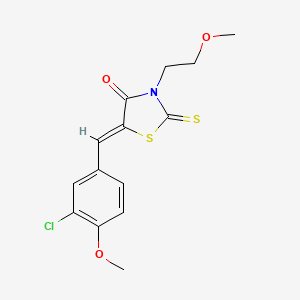 5-(3-chloro-4-methoxybenzylidene)-3-(2-methoxyethyl)-2-thioxo-1,3-thiazolidin-4-one