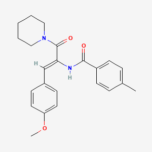 N-[2-(4-methoxyphenyl)-1-(1-piperidinylcarbonyl)vinyl]-4-methylbenzamide