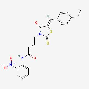 4-[5-(4-ethylbenzylidene)-4-oxo-2-thioxo-1,3-thiazolidin-3-yl]-N-(2-nitrophenyl)butanamide