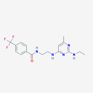 N-(2-{[2-(ethylamino)-6-methyl-4-pyrimidinyl]amino}ethyl)-4-(trifluoromethyl)benzamide