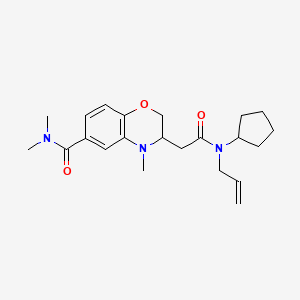 3-{2-[allyl(cyclopentyl)amino]-2-oxoethyl}-N,N,4-trimethyl-3,4-dihydro-2H-1,4-benzoxazine-6-carboxamide